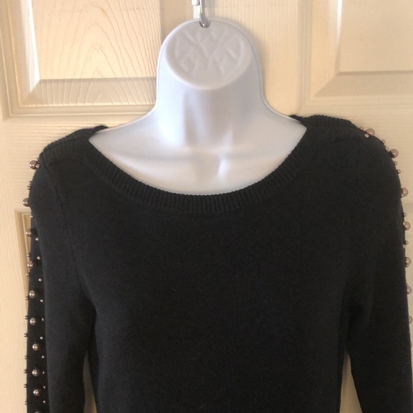 Ann Taylor Black Pearl Embellished Sweater Dress - Picture 11 of 15